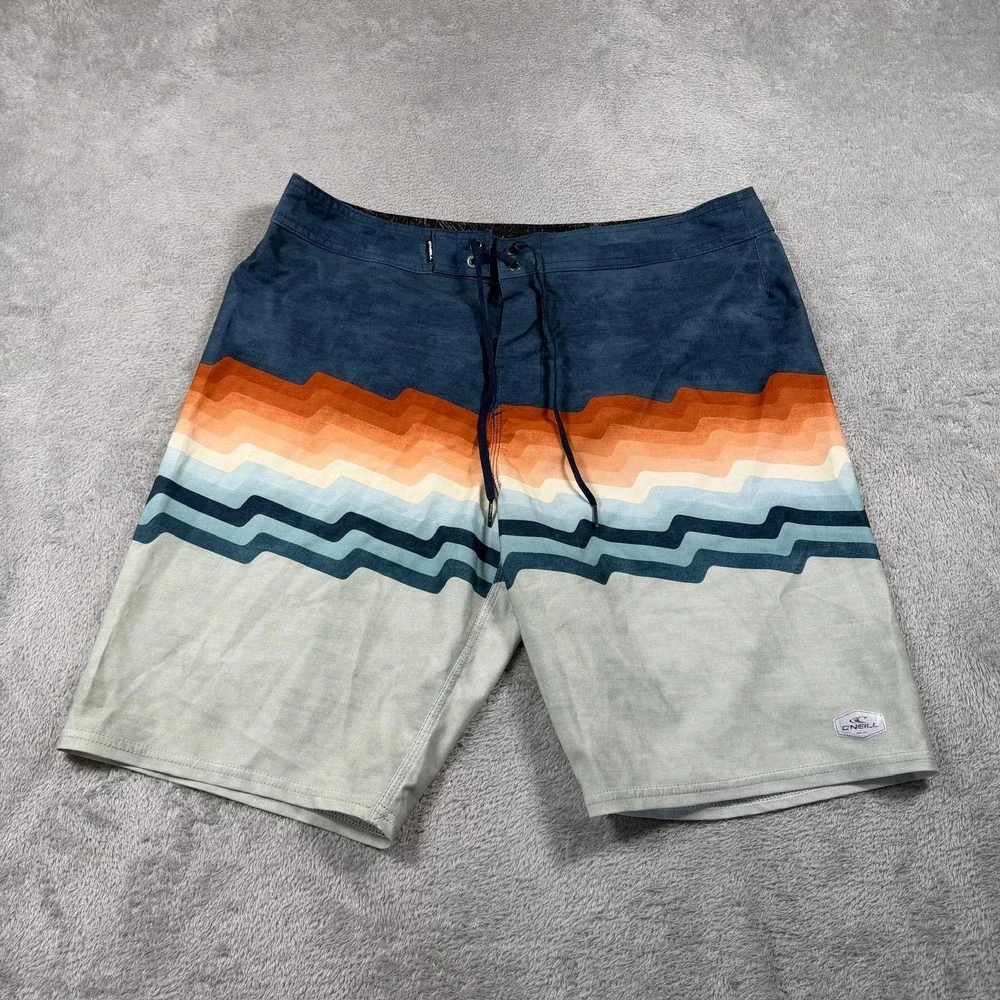 O'Neill‎ Hyperfreak Board Shorts Mens 33 Multicolor Surf Swim Stretch Vacation